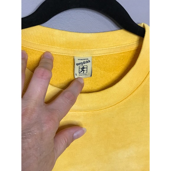 Sporty & Rich Tie Dye‎ Crew Sweatshirt (NO Logo) Large RARE - Picture 5 of 7